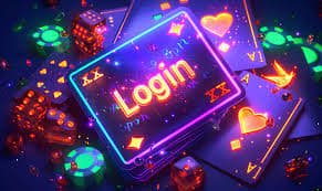 Ilustrasi promosi togeslot dengan tema neon penuh warna